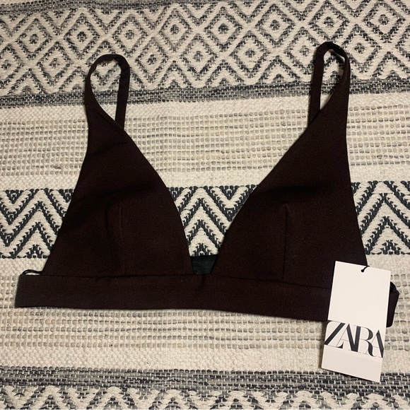 ZARA NWT Brown bra top Large - Picture 4 of 16